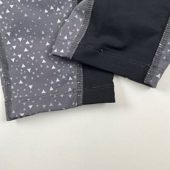 Nike Dri Fit Silver Gray Triangle Print Leggings Womens Sz L - Picture 5 of 8
